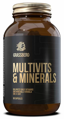 Мультивітаміни і мінерали, Grassberg, 90 капсул (GSB-091603), фото