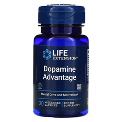 Life Extension, Dopamine Advantage, 30 вегетарианских капсул (LEX-24130), фото