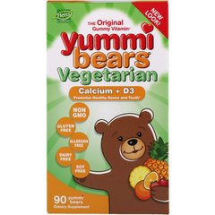 Hero Nutritional Products, Вегетаріанські смачні ведмедики, кальцій + D3, 90 жувальні цукерки у вигляді ведмежат (HNP-68356), фото