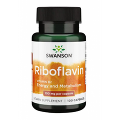 Swanson, Рибофлавін, 100 мг, 100 капсул (SWV-01018), фото