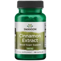 Swanson, Екстракт кориці, Cinnamon Extract, 250 мг, 90 капсул (SWV-14114), фото