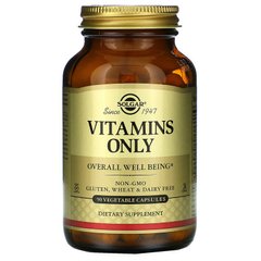 Solgar, Vitamins Only, витамины, 90 вегетарианских капсул (SOL-02812), фото
