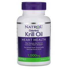 Natrol, Жир криля без запаха, 1000 мг, 30 мягких гелевых капсул (NTL-07102), фото