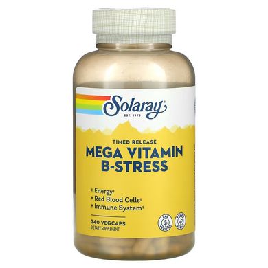 Вітаміни від стресу, Mega B-Stress, Solaray, 240 капсул (SOR-04242), фото