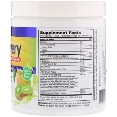 Enzymedica, Смесь из чудо-пищи и глютамина для восстановления желудочно-кишечного тракта, со вкусом тропической зелени, 210 г (ENZ-10089), фото