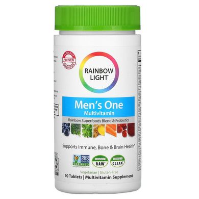 Rainbow Light, Men's One, мультивітаміни для чоловіків, 90 таблеток (RLT-10892), фото