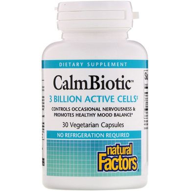 Заспокійливий пробиотик, Calm Biotic, Natural Factors, 30 капсул (NFS-01860), фото