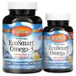 Carlson Labs, EcoSmart Omega-3, жирні кислоти омега-3, зі смаком натурального лимона, 1000 мг, 90+30 желатинових капсул (CAR-01804)