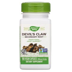 Nature's Way, Devil's Claw (чертов коготь), вторичный корень, 960 мг, 100 растительных капсул (NWY-12350), фото