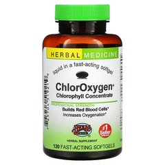 Herbs Etc., ChlorOxygen, концентрат хлорофилла, 120 быстродействующих мягких капсул (HEC-51921), фото