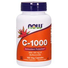 Now Foods, C-1000, зі 100 мг біофлавоноїдів, 100 рослинних капсул (NOW-00690), фото