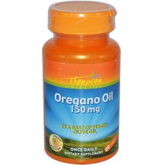 Масло орегано, Oregano Oil, Thompson, 150 мг, 60 гелевых капсул (THO-19120), фото