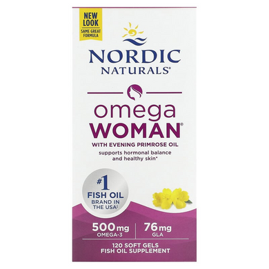 Nordic Naturals, Omega Woman, з олією примули вечірньої, 120 капсул (NOR-01780), фото