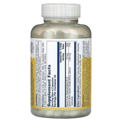 Solaray, Цитрат кальция с витамином D3, 1000 мг, 180 капсул (SOR-45835), фото