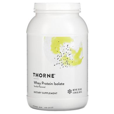 Thorne Research, Изолят сывороточного протеина, ваниль, 837 г (THR-00568), фото