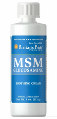 Крем с глюкозамином и МСМ, MSM Glucosamine Cream, Puritan's Pride, 113 г (PTP-60502), фото
