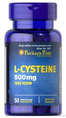 Л-цистеїн, L-Cysteine, Puritan's Pride, 500 мг, 50 капсул (PTP-10100), фото