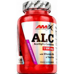 Amix, ALC + L-таурін + Вітамін B6, 120 капсул (819284), фото