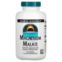 Source Naturals, малат магнію, 3750 мг, 180 таблеток (SNS-00262), фото