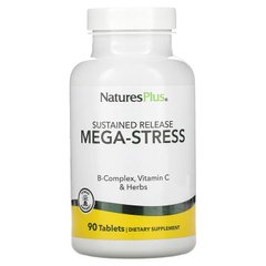 Nature's Plus, Mega-Stress, длительное высвобождение, 90 таблеток (NAP-01261), фото