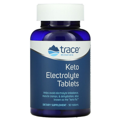 Кето-електролітні таблетки, Keto Electrolyte Tablets, Trace Minerals Research, 90 таблеток (TMR-00448), фото
