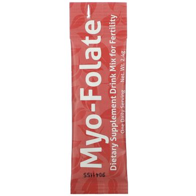 Міо-фолат, Fairhaven Health, Myo-Folate, суміш для приготування напою для репродуктивного здоров'я, без ароматизаторів, 30 пакетиків по 2,4 г кожен (FHH-00225), фото