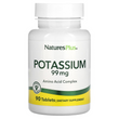 Nature's Plus, Potassium, 99 мг, 90 таблеток (NAP-03370)
