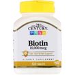 Биотин, 21st Century Health Care, 10 000 мкг, 120 таблеток (CEN-27757)