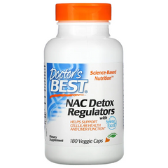 Doctor's Best, N-ацетилцистеин (NAC) для регуляции процесса детоксикации, 180 вегетарианских капсул (DRB-00517), фото