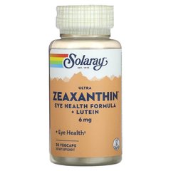 Зеаксантин для здоровья глаз, Ultra Zeaxanthin, Solaray, 6 мг, 30 капсул (SOR-10619), фото