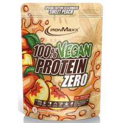 IronMaxx, 100% Vegan Protein Zero, персик, 500 г (818302), фото