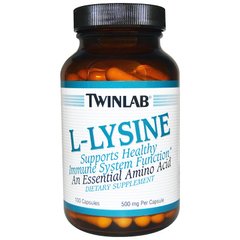 L- лизин, Twinlab, 500 мг, 100 капсул, (TWL-00141), фото
