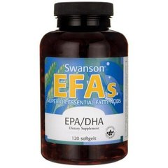 Рыбий жир, Ecomega Epa/Dha, Swanson, 180/120 мг, лимонный вкус, 120 гелевых капсул (SWV-17015), фото