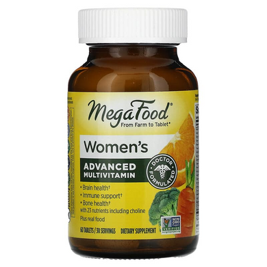MegaFood, Multi for Women, комплекс витаминов и микроэлементов для женщин, 60 таблеток (MGF-10323), фото