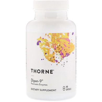 Thorne Research, Дипан-9, Панкреатин, 500 мг, 180 капсул (THR-40102), фото