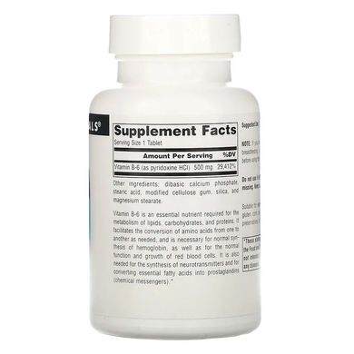 Source Naturals, В6, 500 мг, 100 таблеток (SNS-00416), фото