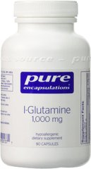 Pure Encapsulations, L-глютамін, 1000 мг, 90 капсул (PE-00137), фото