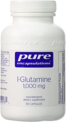 Pure Encapsulations, L-глютамин, 1000 мг, 90 капсул (PE-00137), фото