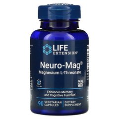Life Extension, Neuro-Mag, L-треонат магния, 90 вегетарианских капсул (LEX-16039), фото