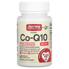 Jarrow Formulas, коэнзим Q10, 200 мг, 60 вегетарианских капсул (JRW-06016), фото