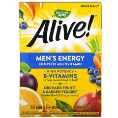 Nature's Way, Alive!, мультивитаминный комплекс для мужчин, 50 таблеток (NWY-13660), фото