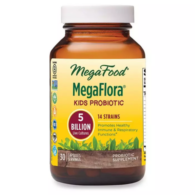 MegaFood, Пробіотики MegaFlora Kids Probiotic, 30 капсул (MGF-10214), фото
