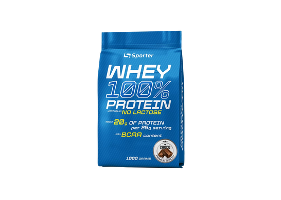 Sporter, Whey 100% Protein, Сироватковий протеїн, шоколад, безлактозний, 1000 г (821261), фото