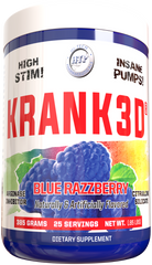 Hi-Tech Pharmaceuticals, Krank3d, голубая малина, 25 порций, 385 г (HIT-02693), фото