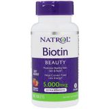 Natrol NTL-06323 Біотин, Biotin, смак полуниці, Natrol, 5000 мкг, 90 таблеток (NTL-06323)