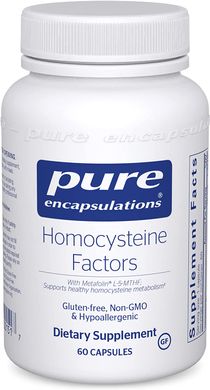 Pure Encapsulations, Факторы гомоцистеина, Homocysteine Factors, 60 капсул (PE-00151), фото