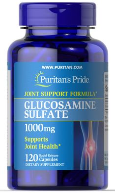 Глюкозамин сульфат, Glucosamine Sulfate, Puritan's Pride, 1000 мг, 120 капсул (PTP-14173), фото