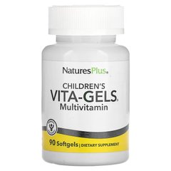Nature's Plus, Комплекс витаминов для детей, Children's Vita-Gels, вкус апельсина, 90 гелевых капсул (NAP-02998), фото