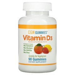 California Gold Nutrition, жевательный витамин D3, без желатина и глютена, со вкусом фруктов и ягод, 25 мкг (1000 МЕ), 90 жевательных таблеток (CGN-01196), фото