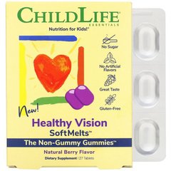 ChildLife, Healthy Vision SoftMelts, комплекс Здоровое Зрение, натуральный ягодный вкус, 27 таблеток (CDL-10050), фото